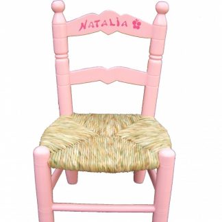 Silla Infantil personalizada nombre rosa